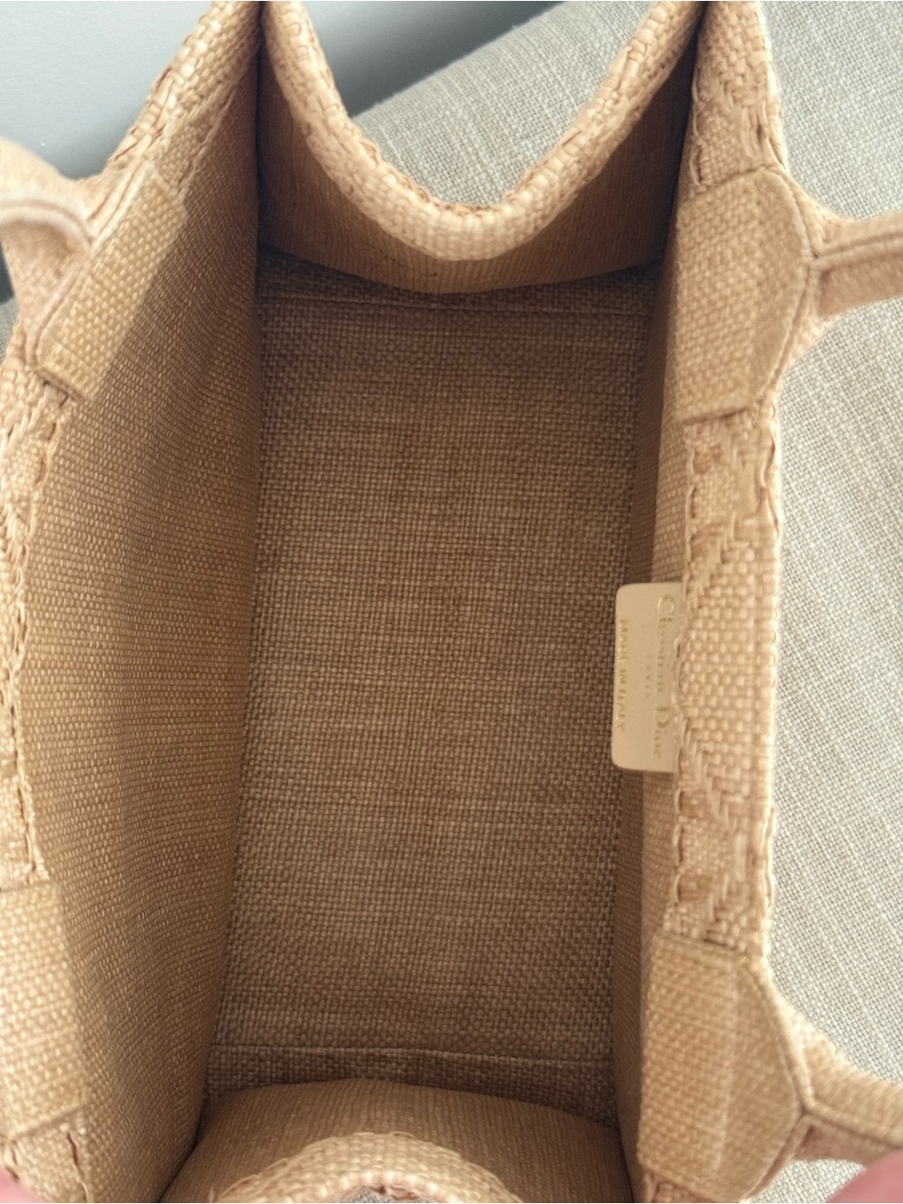 Dior Small Raffia Book Tote - Picture 5 of 7